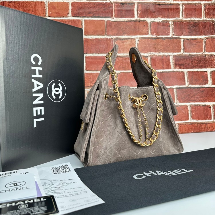 CHNL 25 HANDBAG SUET VİZON